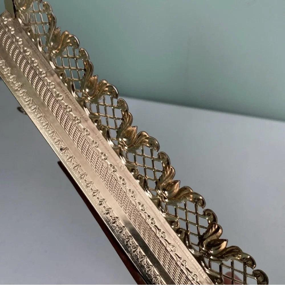 Vintage Metal Filigree Picture 24 karat